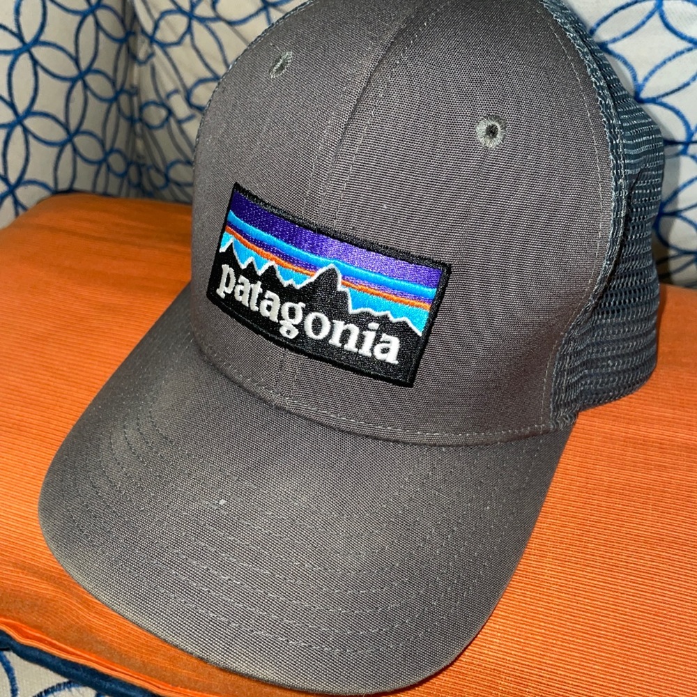 Patagonia Logo Trucker SnapBack Hat Gray